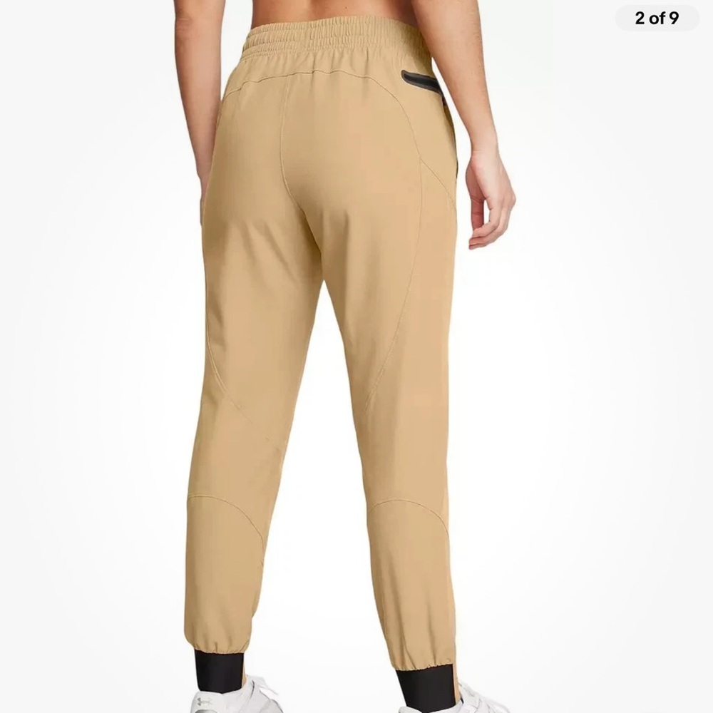 Under Armour Women's Unstoppable Jogger Pants Loose Fit Khaki Active Size XS - Picture 2 of 8